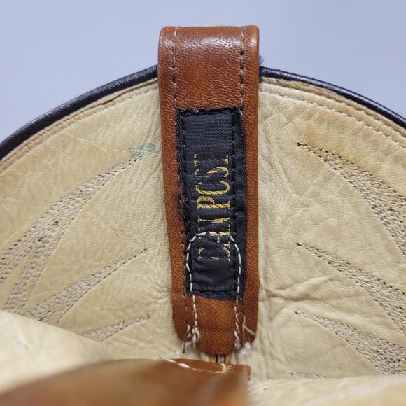 Vintage Dan Post Boots Mens 8.5D Brown Leather EXOTIC RARE Cowboy Western 6758 - Picture 11 of 16